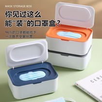 Mouth ear cover containing box portable mask containing box portable large capacity dress storage finishing mouth and nose cover box home wet
