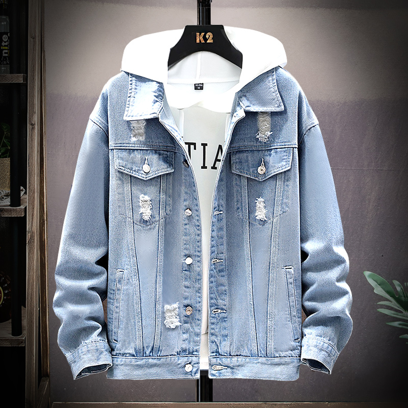 Men's Denim Jacket, Trendy Brand, High-End Feel, New Spring/Autumn Style, Loose Casual Cleanfit Jacket