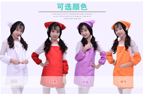 Trẻ em khăn trùm đầu trẻ em vẽ khăn trùm đầu phòng trưng bày nghệ thuật mẫu giáo lớp học nấu ăn khăn trùm đầu lớp có thể được tùy chỉnh LOGO - Kerchief / Earflap khăn trùm đầu đi phượt