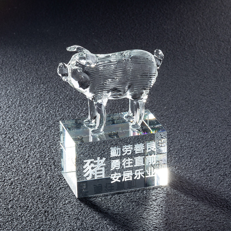 女性向け十二支の動物クリスタルギフト（ねずみ、丑、寅、卯、辰、巳、午、未、申、酉、戌、亥）