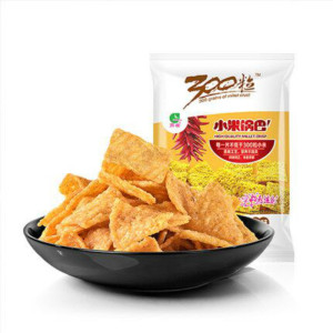 高妆300粒小米锅巴办公室休闲零食小吃60g*8袋混装