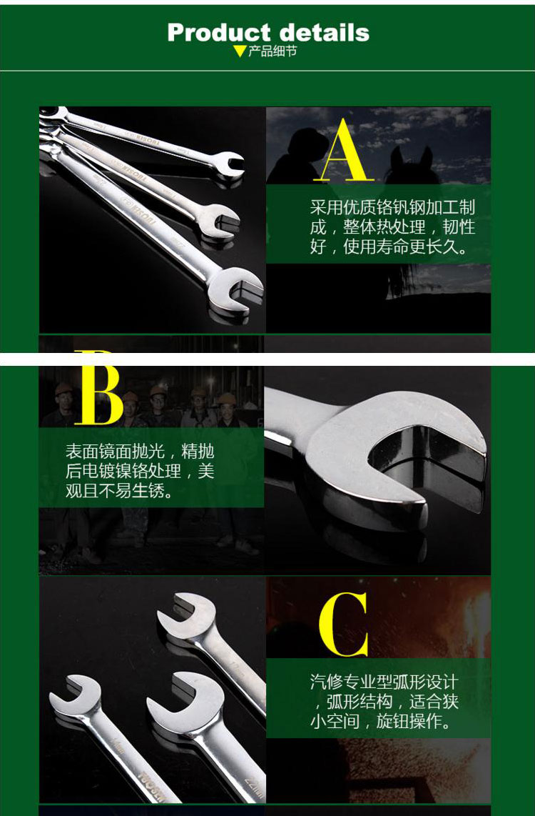 Công cụ Tuosen sử dụng kép cột sống nhanh ratchet cờ lê hướng dẫn sử dụng cờ lê 8-24MM mở công cụ phần cứng mận