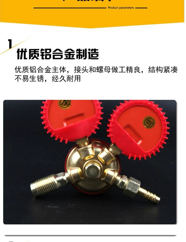 Tuosen hợp kim nhôm axetylen giảm áp van đo áp suất sốc bảng acetylene giảm áp acetylene YQY-03 công cụ phần cứng - Thiết bị & dụng cụ