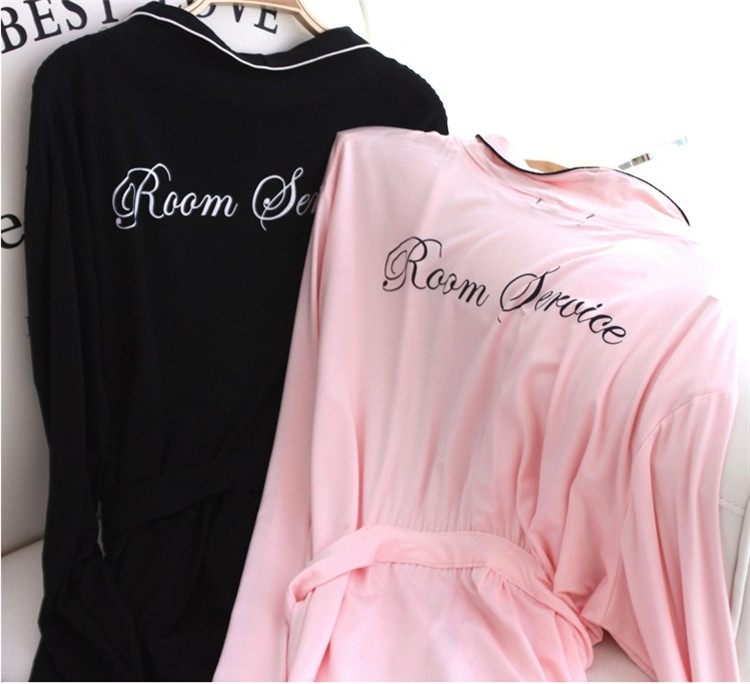 Châu Âu và Hoa Kỳ mới phương thức áo ngủ nữ mùa xuân và mùa hè phần mỏng cotton áo ngủ váy ngủ nữ đồ ngủ dài tay dịch vụ nhà đồ ngủ nam hàn quốc