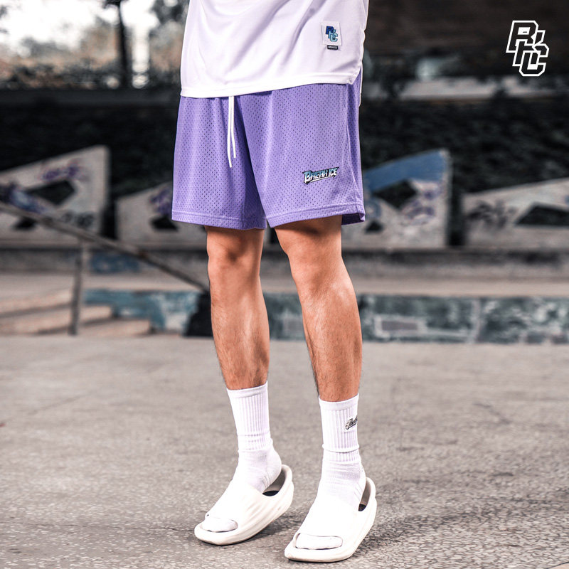 Ледокольные американские баскетбольные шорты, мужские спортивные брюки из дышащей сетки с вышивкой в пяти точках, специальные тренировочные брюки для фитнеса и бега