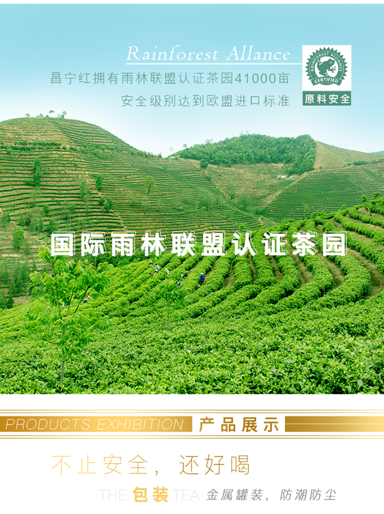 立顿红茶供应商 昌宁红 滇红茶 19年春茶 120g 图2