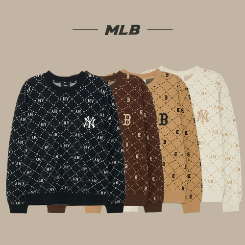 MLB Противостояние подлинного бриллиантового старого цветка полное Yinyuan Пара свитер мужской и тот же абзац 23 Осень Новый MTM01