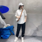 MLB, цветная летняя футболка с коротким рукавом подходит для мужчин и женщин для влюбленных