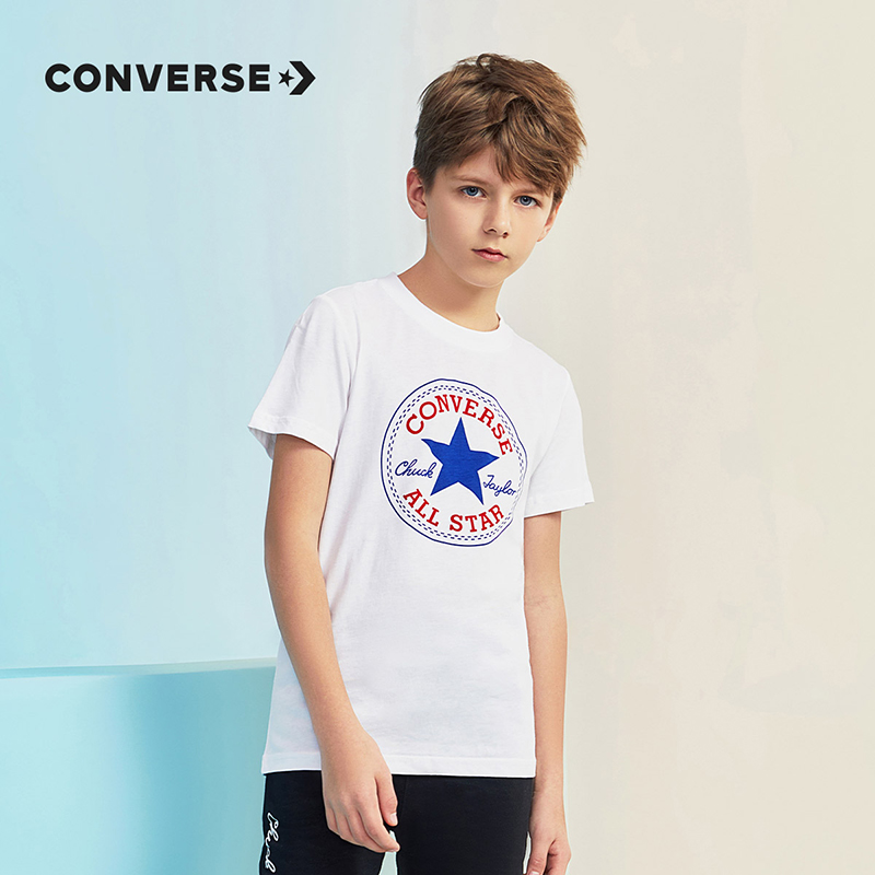 Converse 匡威 中大童纯棉短袖T恤 天猫优惠券折后￥59包邮（￥109-50）男、女童多款多色可选