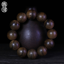 Tang Dynasty Brunei soft silk agarwood hand string beads rosary bracelet single circle men and women Natural Flower dense oil line old material