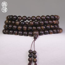 Tang Dynasty Vietnam submerged grade Nha Trang black and white Qinan agarwood hand string men and women Collection grade fidelity full of black oil old material