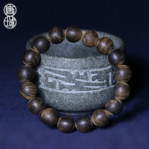 Tang Yu Brunei Agarwood Handstring Beads and Rosary Bracelet Single Circle Men and Women Natural Flower Dense Oil Line Old Material