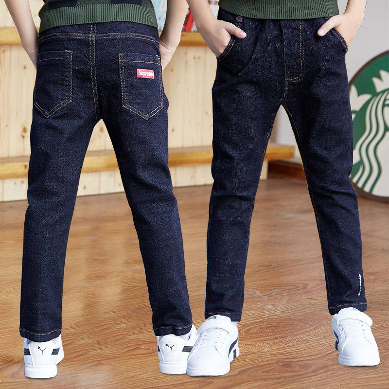 Children's Wear Boys Jeans Spring and Autumn Style Medium and Big Kids Casual Pants Spring 2022 Children's Pants Boy Pants Tide
