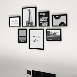 Simple Modern Photo Frame Wall Hanging Photo Wall Background Wall Creative Living Room Decoration Combination Punch-Free Photo Wall
