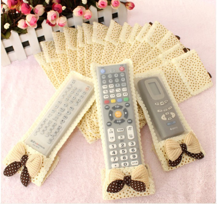 Sáng tạo từ xa TV từ xa bìa nắp tay lạnh số vừa và nhỏ của ren từ xa vỏ bảo vệ từ xa - Bảo vệ bụi áo điều hoà azuki