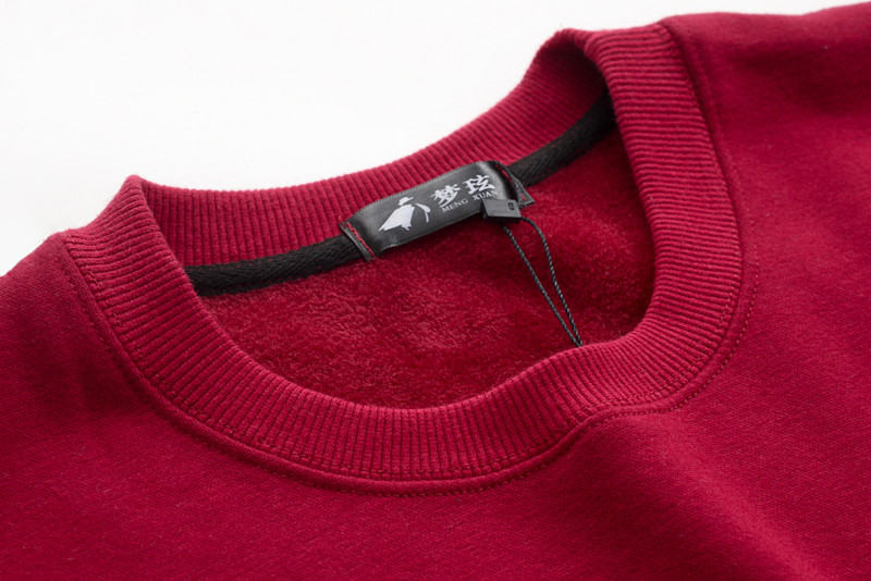Mùa đông nam mới cotton cổ tròn loại rộng cộng với nhung cộng với phân bón XL áo len giản dị quần áo nam để giữ ấm áo hoodie nam trắng
