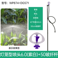 Фонарь в форме форсунки 6.0 (фиолетовая и белая) земля вставка 50 см WP874+DG571