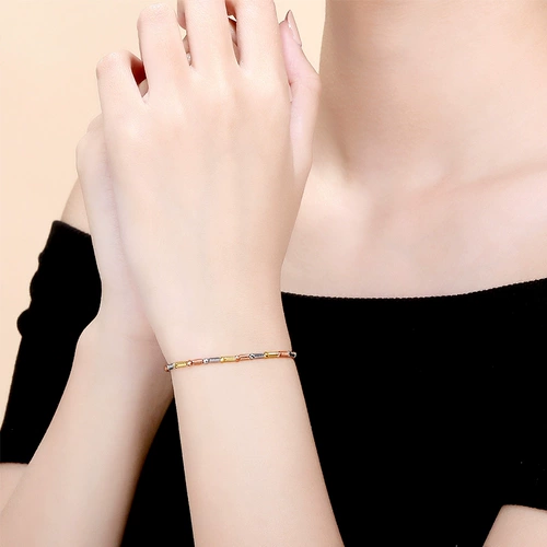 Модный браслет, платиновое ювелирное украшение, 18 карат, три цвета