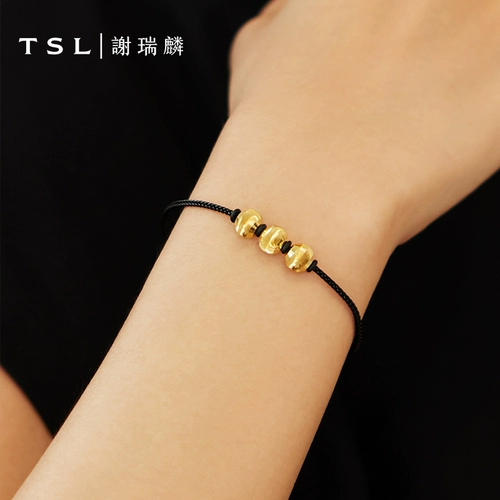 Золотой браслет с одной бусиной, бусины, браслет из красной нити, кошачий глаз, 3D