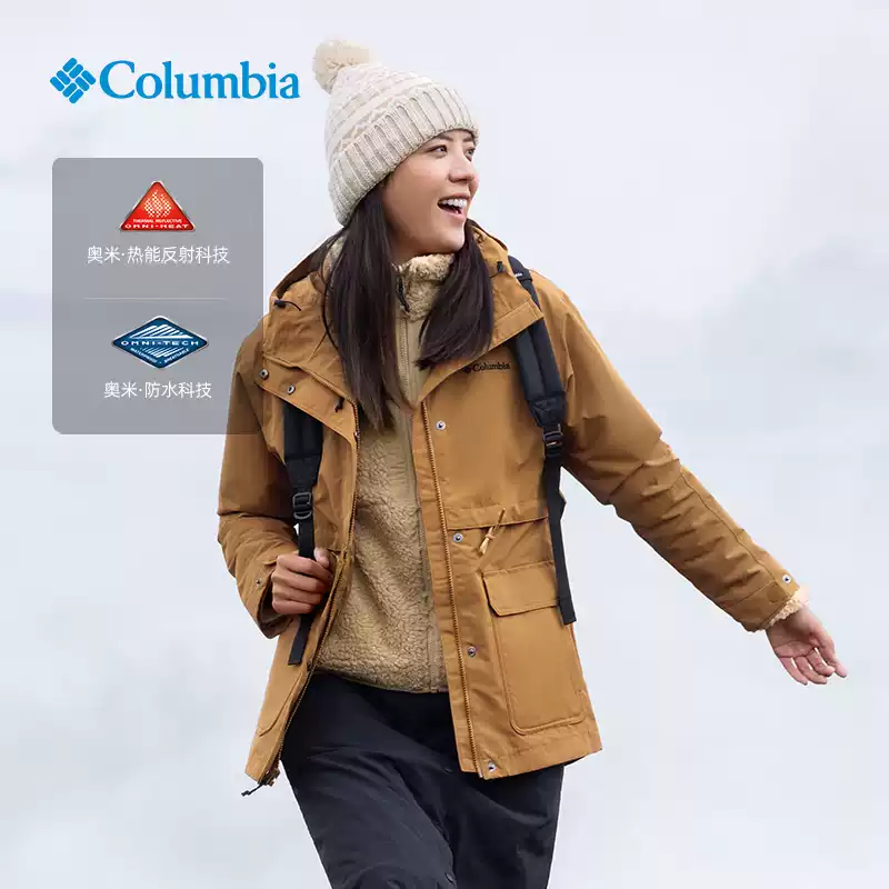 Columbia women's silver point fleece-lined 3-in-1 waterproof jacket wr3825