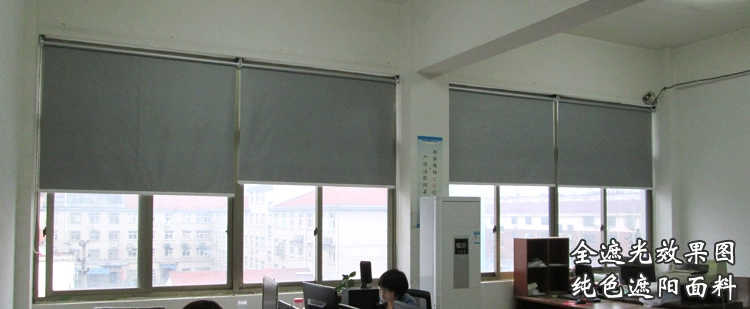 Tuỳ chỉnh reel áp phích cửa sổ màu lam thắng cảnh vải văn phòng rèm hạt chuỗi mô hình Trung Quốc lăn xuống - Phụ kiện rèm cửa dây buộc rèm cửa kim loại