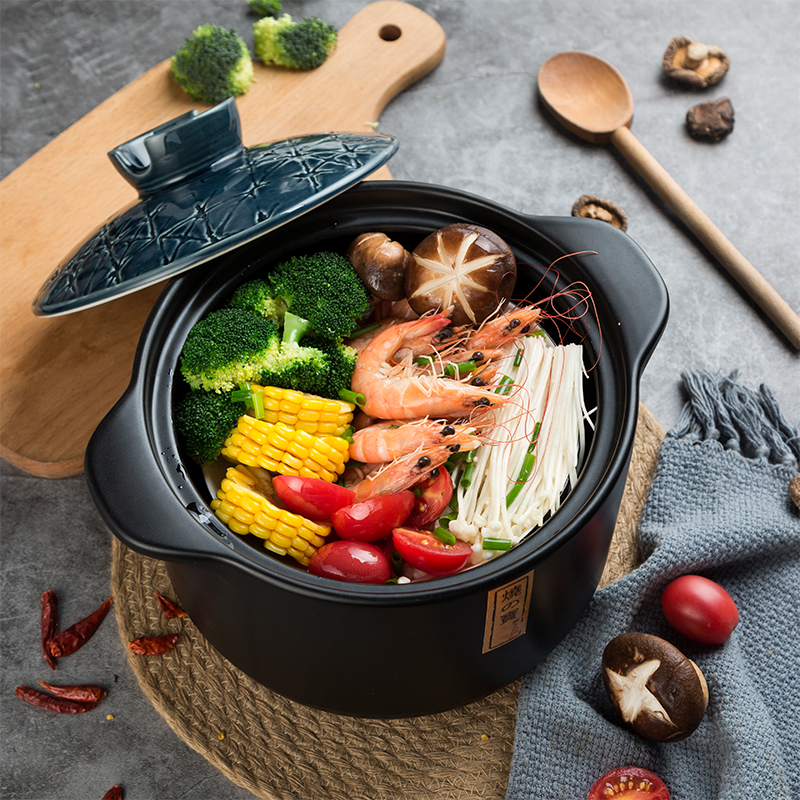 Casserole household flame gas high - capacity ceramic saucepan health soup congee soup pot soup rice large capacity