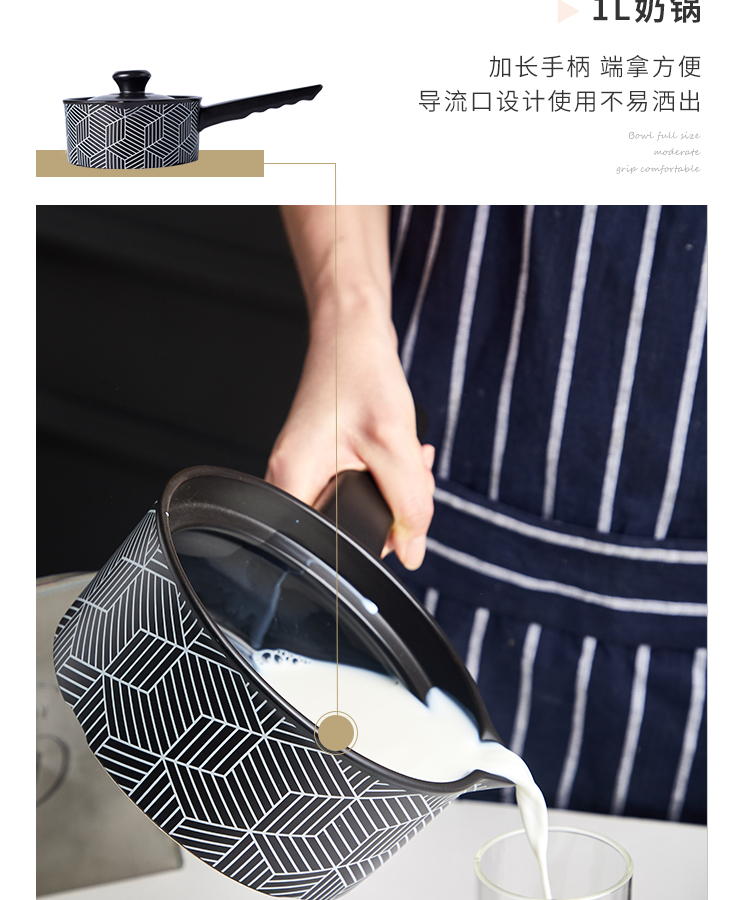 Casserole stew gas flame household large health soup Europe type high temperature resistant ceramic pan, soup rice stew