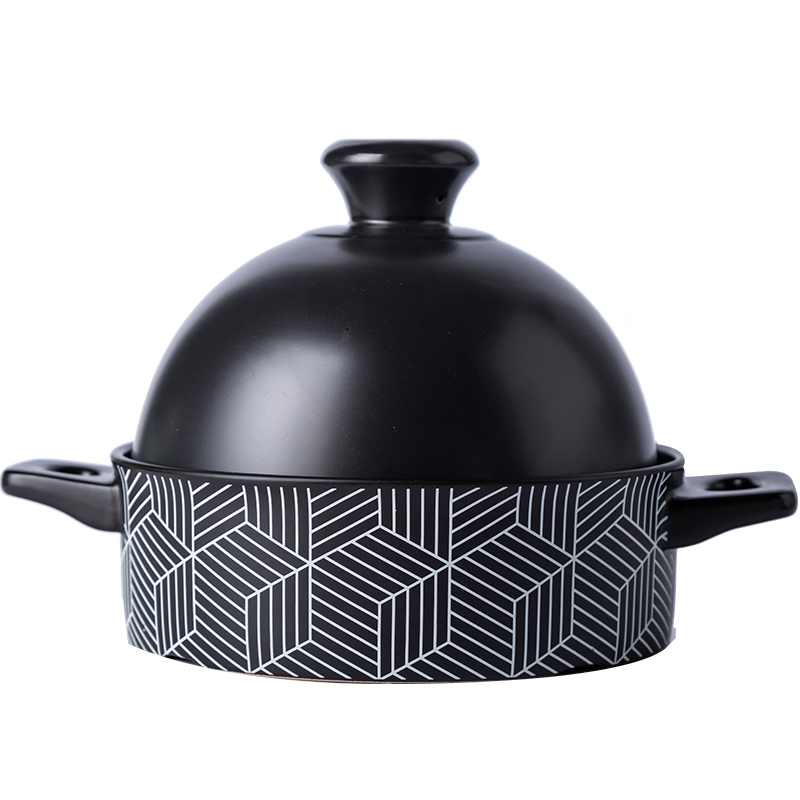 Casserole stew gas flame household large health soup Europe type high temperature resistant ceramic pan, soup rice stew
