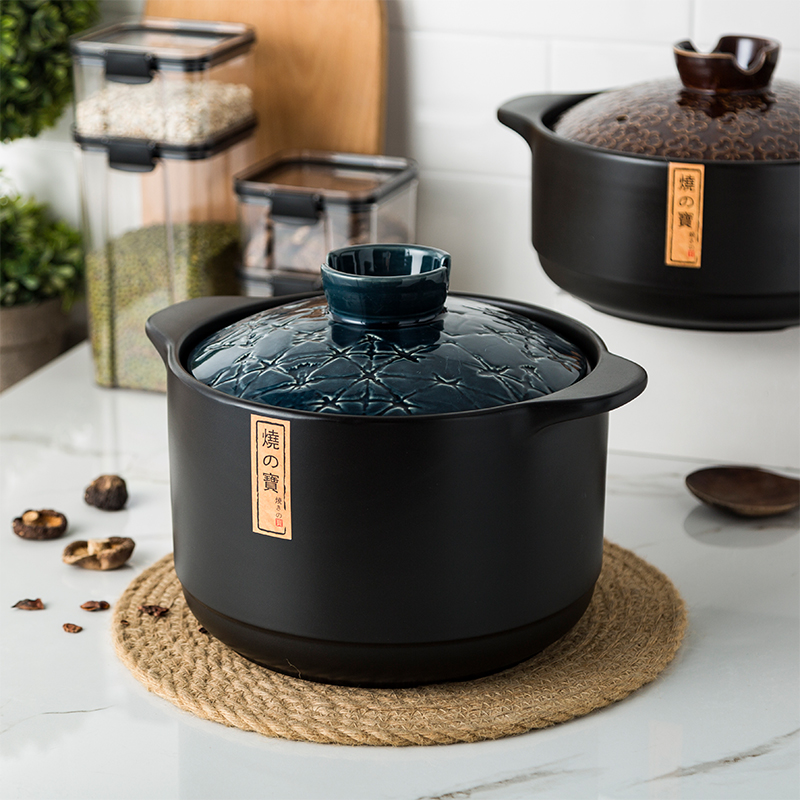 Casserole household flame gas high - capacity ceramic saucepan health soup congee soup pot soup rice large capacity