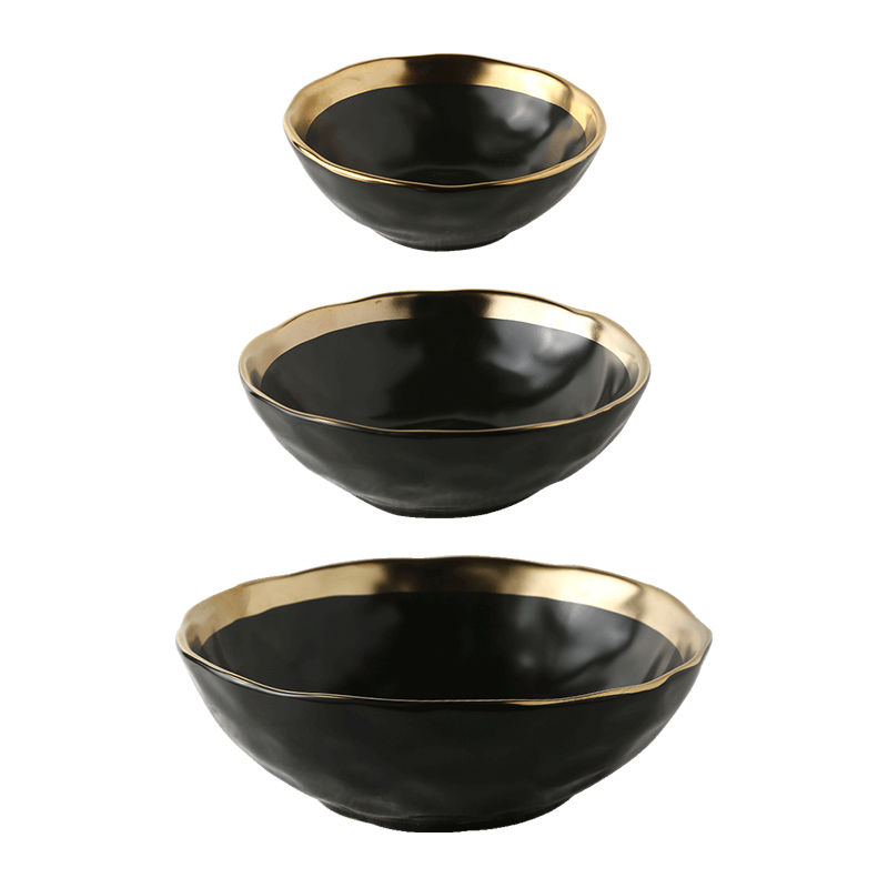 Ceramic bowl matte enrolled black up phnom penh creative rice bowls of household tableware rainbow such as bowl dish bowl of soup bowl of salad bowl move