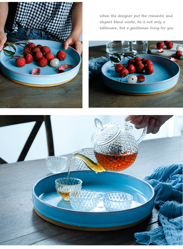 Tea tray IMhouse northern wind creative ceramic Tea tray antalya home 11 "buy fruit bowl