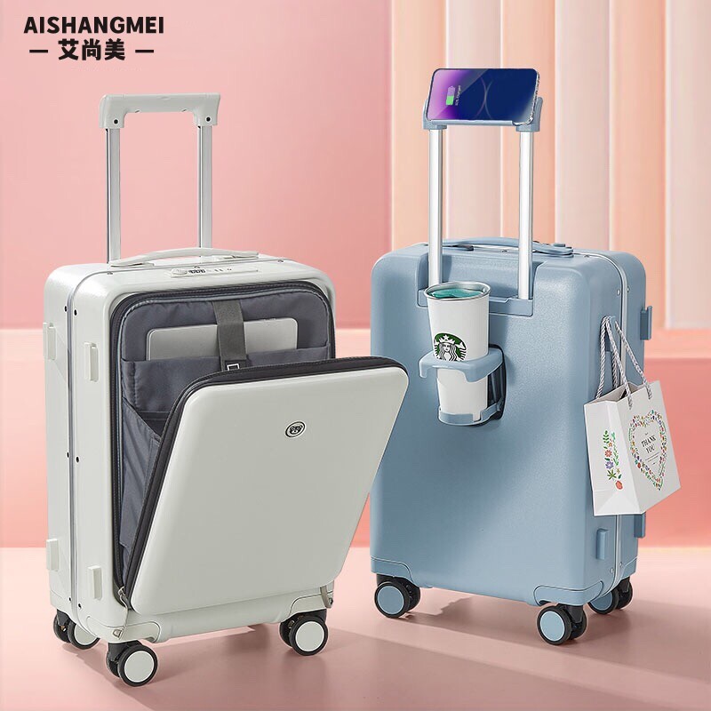 Front opening travel Lee box woman pull bar box universal wheel sturdy and durable 20 inch boarding student 24-inch multifunction 