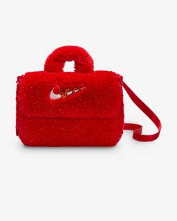 Nike new year's limited edition red plush mobile phone crossbody bag shoulder small backpack hv6119-657