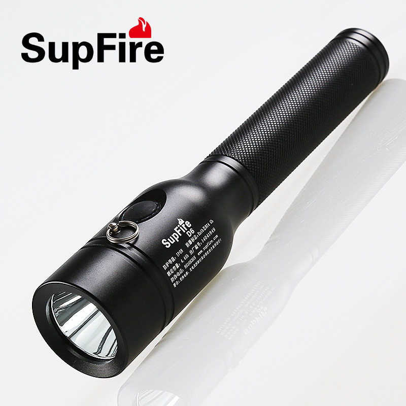 Supfire god fire D6 explosion light flashlights rechargeable imported LED Chemical mines Flashlight Extra-long Endurance