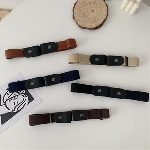 ins风弹力松紧皮带女懒人裤带