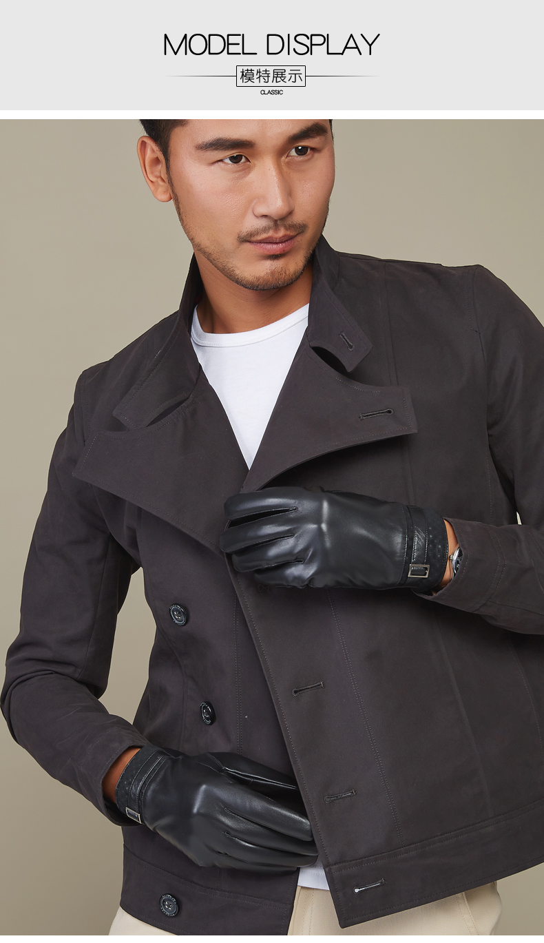 Gants pour homme      en peau de mouton - Ref 2782430 Image 13