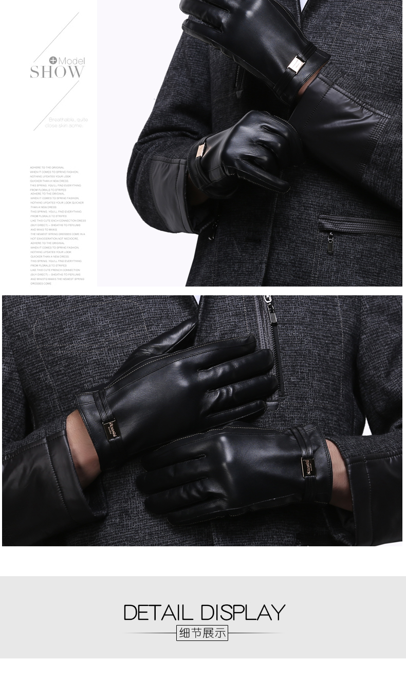 Gants pour homme      en peau de mouton - Ref 2782420 Image 15