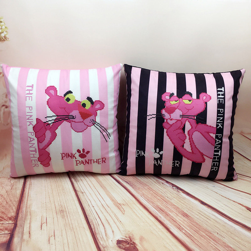 Cute Pink Leopard Hug Pillow Cushion Cartoon Cartoon Car Leaning On Pillows Nap Pillow Chair Backrest Waist Pillow Toy Gift