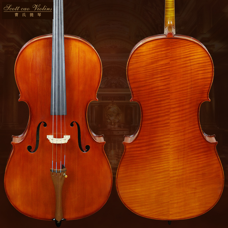 Scott Cao's Cello Adult Student Examination Professional Performance Level Musical Instrument Spruce Handmade Violin