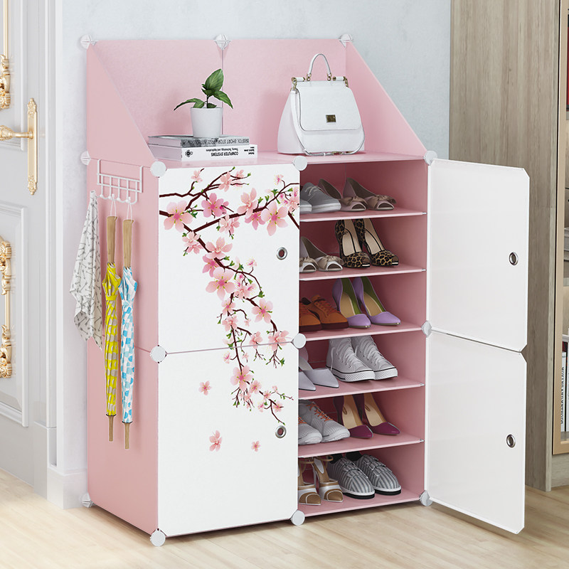 Shoe shelves household simple economic shoes dust-proof multi-layer spatial dormitory placed door shoe cabinet to collect artifacts