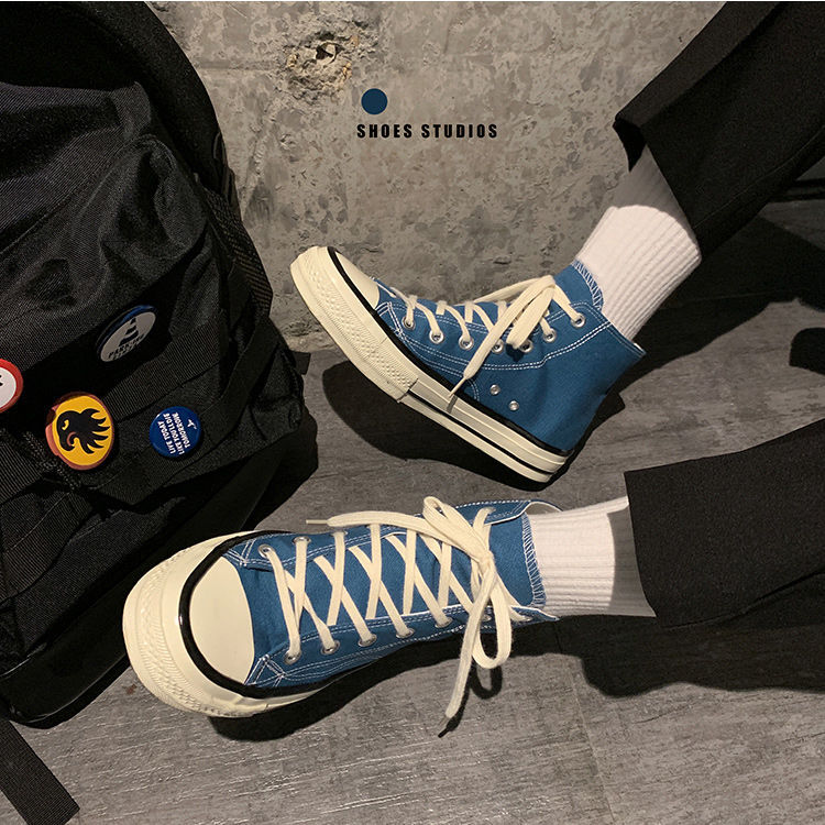 High-Top Classic Canvas Shoes for Men and Women, 1970S Retro Couple Shoes, Korean Style Ulzzang Casual Shoes, Street Style Sneakers