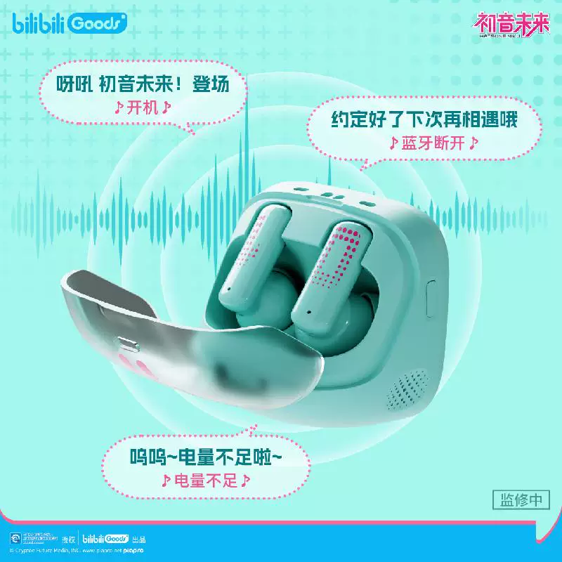 Наушники с сенсорным LCD-дисплеем, беспроводные Bluetooth, подарочная коробка с Bilibili Hatsune Miku CUBE FACE