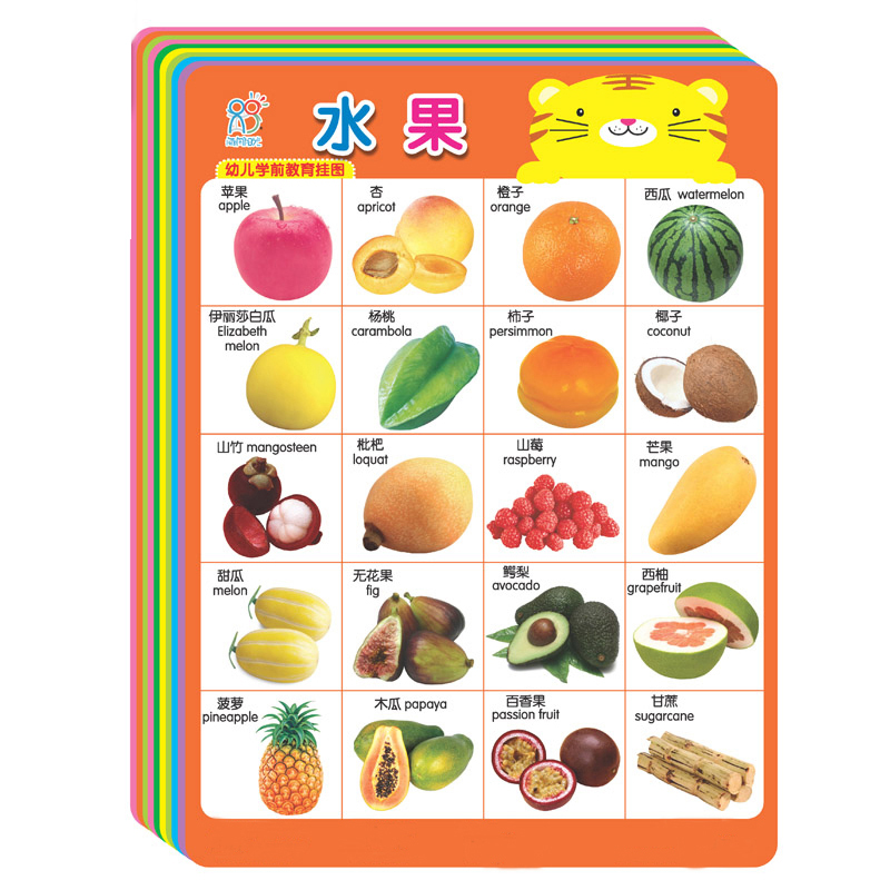 Sea-Moisturizing Children Literacy Wall Chart 0-6-Year-Old Baby Bifacial Silent Wall Chart Letdown Wall Sticker Early Childhood Enlightenment-Taobao