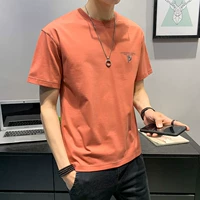 Летняя тонкая футболка с коротким рукавом с круглым воротником, коллекция 2021, в корейском стиле