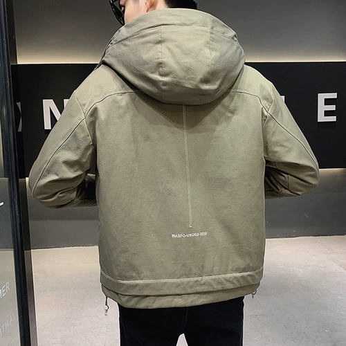 Зимний пуховик, короткая толстовка с капюшоном, трендовая удерживающая тепло куртка, коллекция 2021, увеличенная толщина