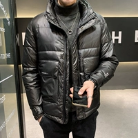 Мужской пуховик, удерживающая тепло трендовая куртка, 2021 года, свободный крой, увеличенная толщина