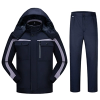 Тибетская синяя серого-коттон шляпа (хлопковое топ+одиночные брюки) Съемная