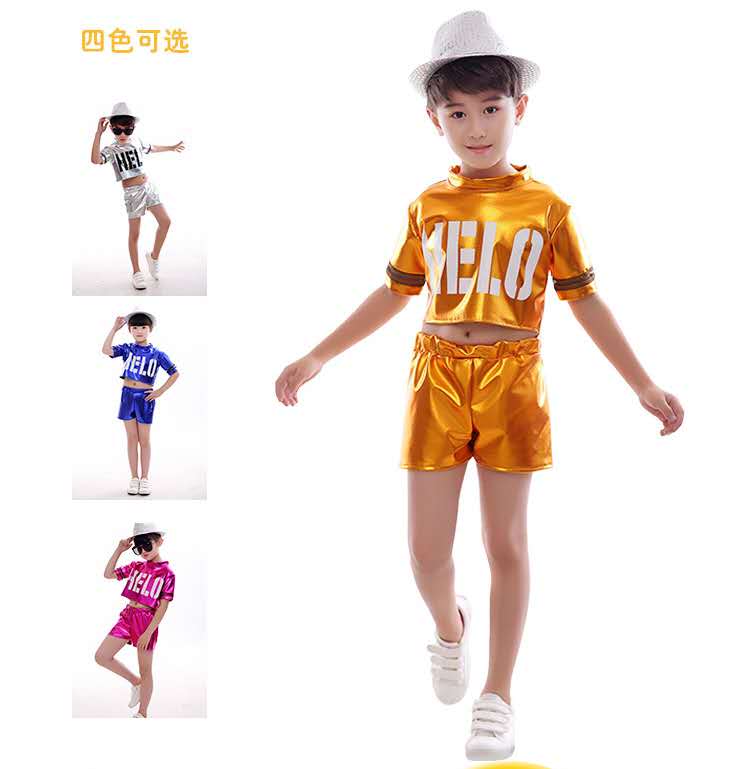 Ngày thiếu nhi trang phục khiêu vũ nhạc jazz Trường mẫu giáo bé trai và bé gái nhảy đường phố hiện đại - Trang phục đồ tết cho bé gái