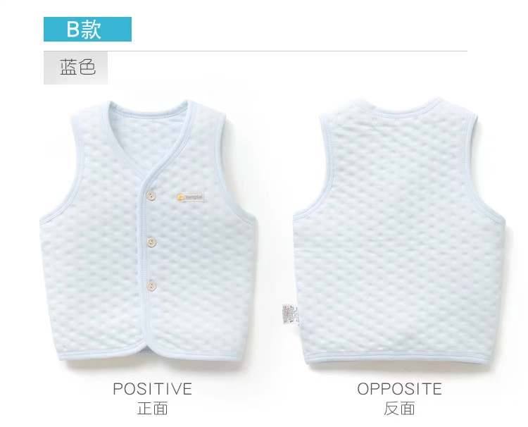 Áo gi lê trẻ em vest vest mùa xuân và mùa thu cotton quần áo nam nữ ấm áp cotton mỏng vest vest vest mẫu áo len gile trẻ em 