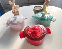 KKEA Foreign Trade Gradient Binaural Love Small Stew Sweets Flushed Ceramic Small Bowl Containing Box Storage Jar Accessories with lid